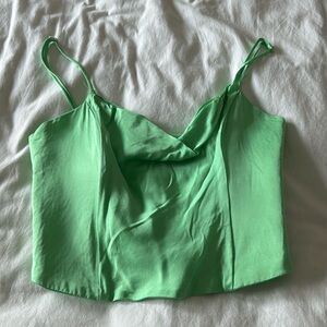 Green Zara top